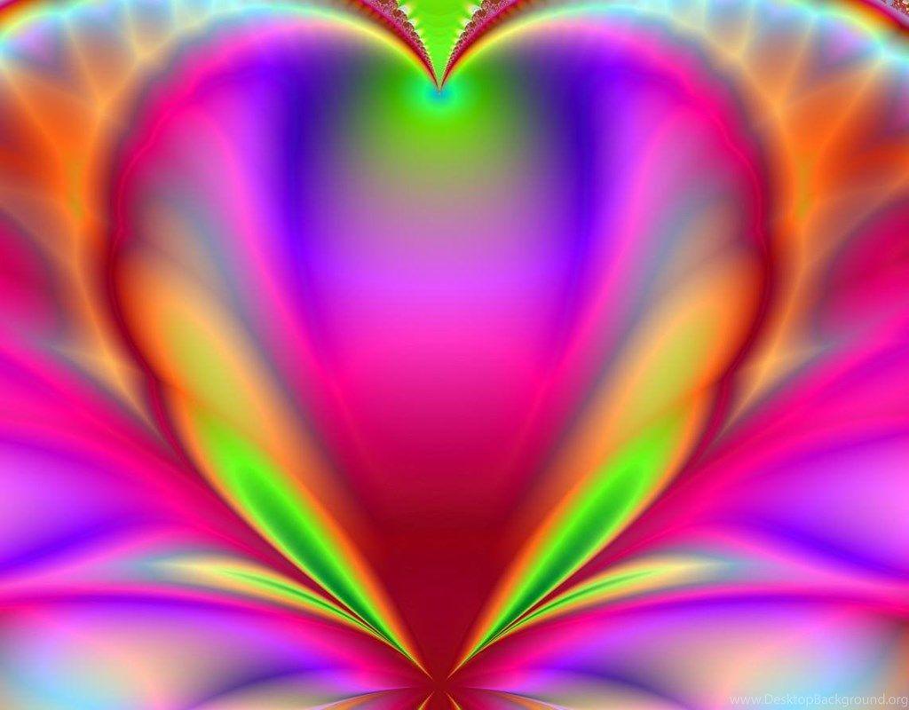 RAINBOW HEART WALLPAPER Desktop Background