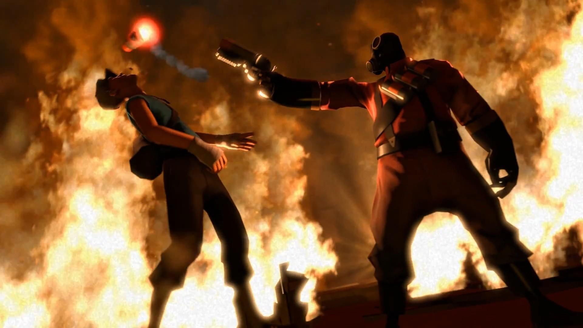 Pyro tf2 scout team fortress 2 meet the wallpaper