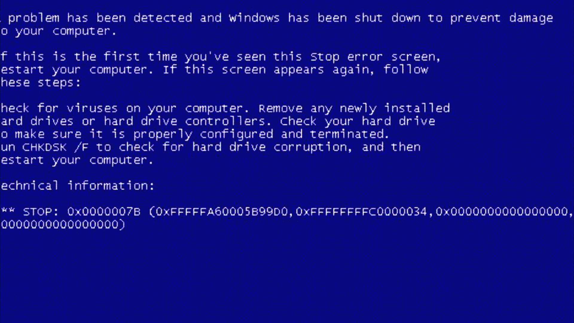 wintousb windows 7 blue screen