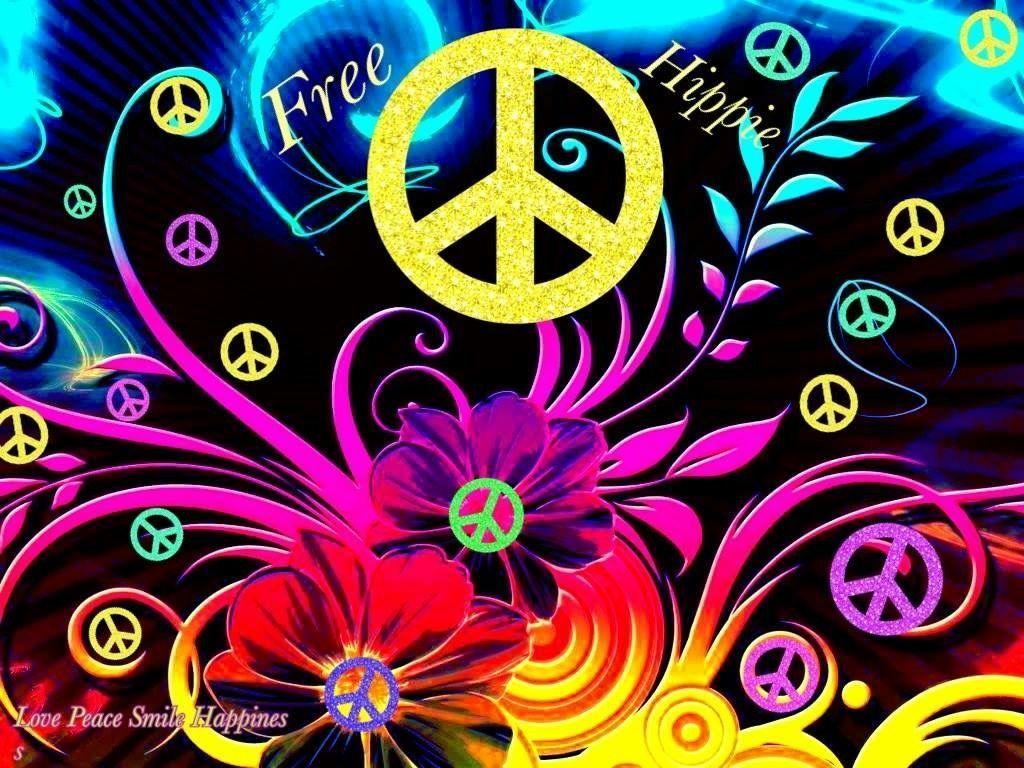 Wallpaper. Peace, Hippie art