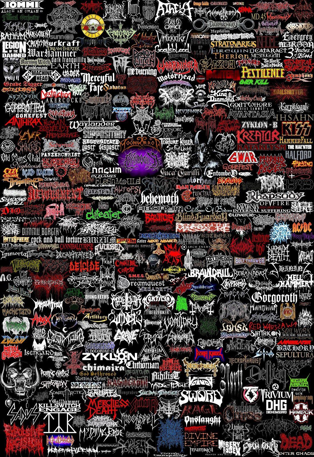 Heavy Metal Bands Wallpapers  Heavy metal bands Band wallpapers Rock band  logos