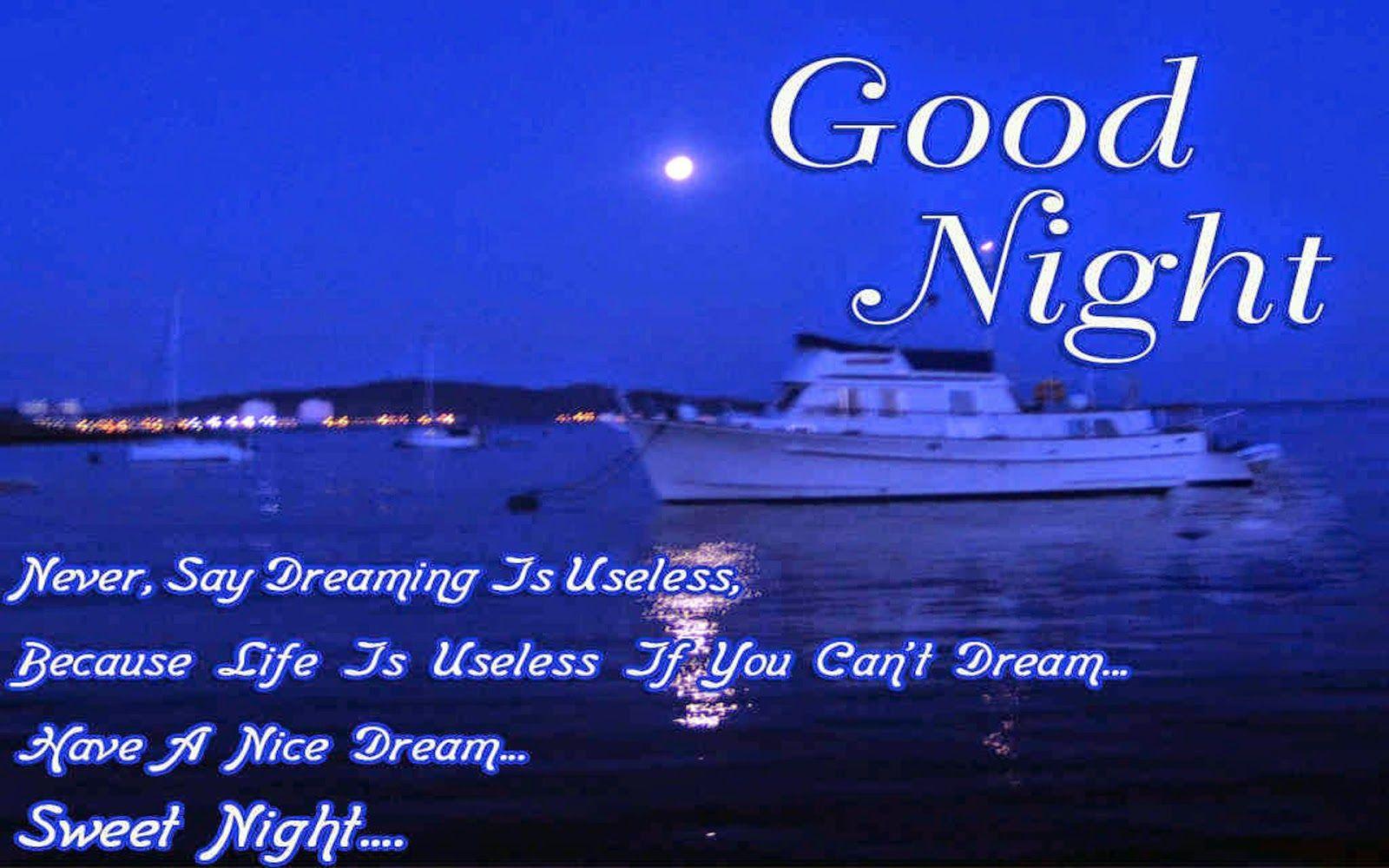 Side Beautiful Moon Good Night Wallpaper With Boat Hdwallpaper Hd