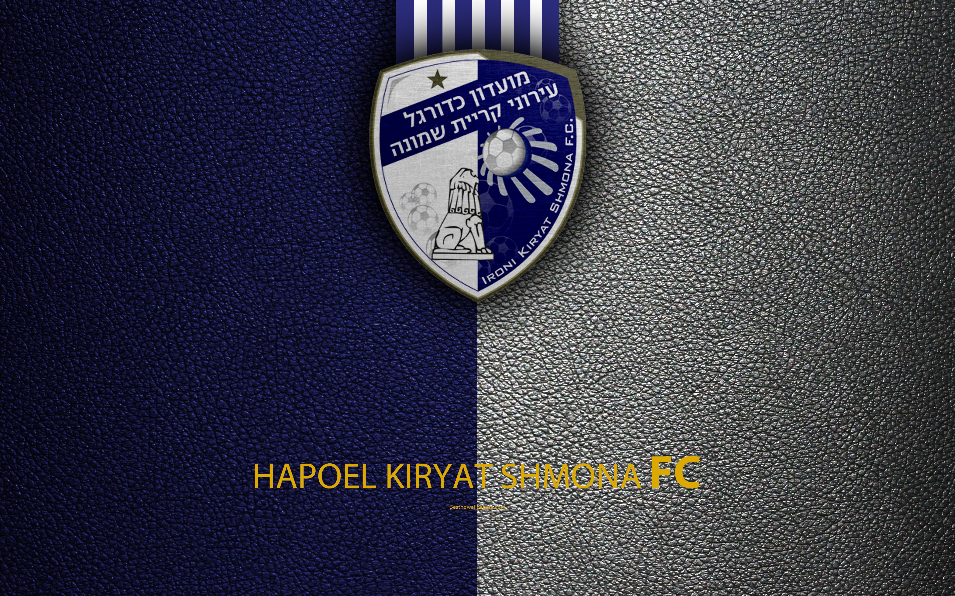 Download wallpaper Hapoel Kiryat Shmona FC, 4k, football, logo