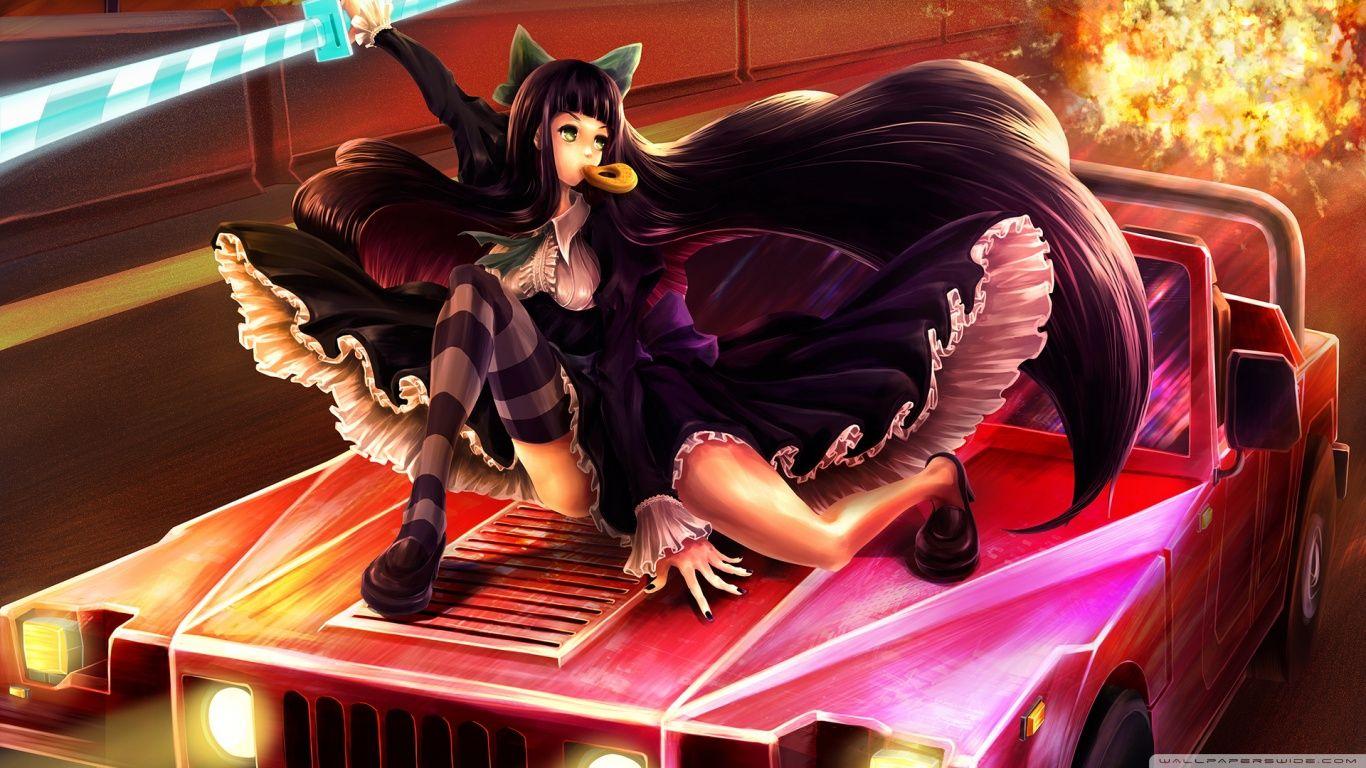 Anime Car Girl ❤ 4K HD Desktop Wallpaper for 4K Ultra HD TV