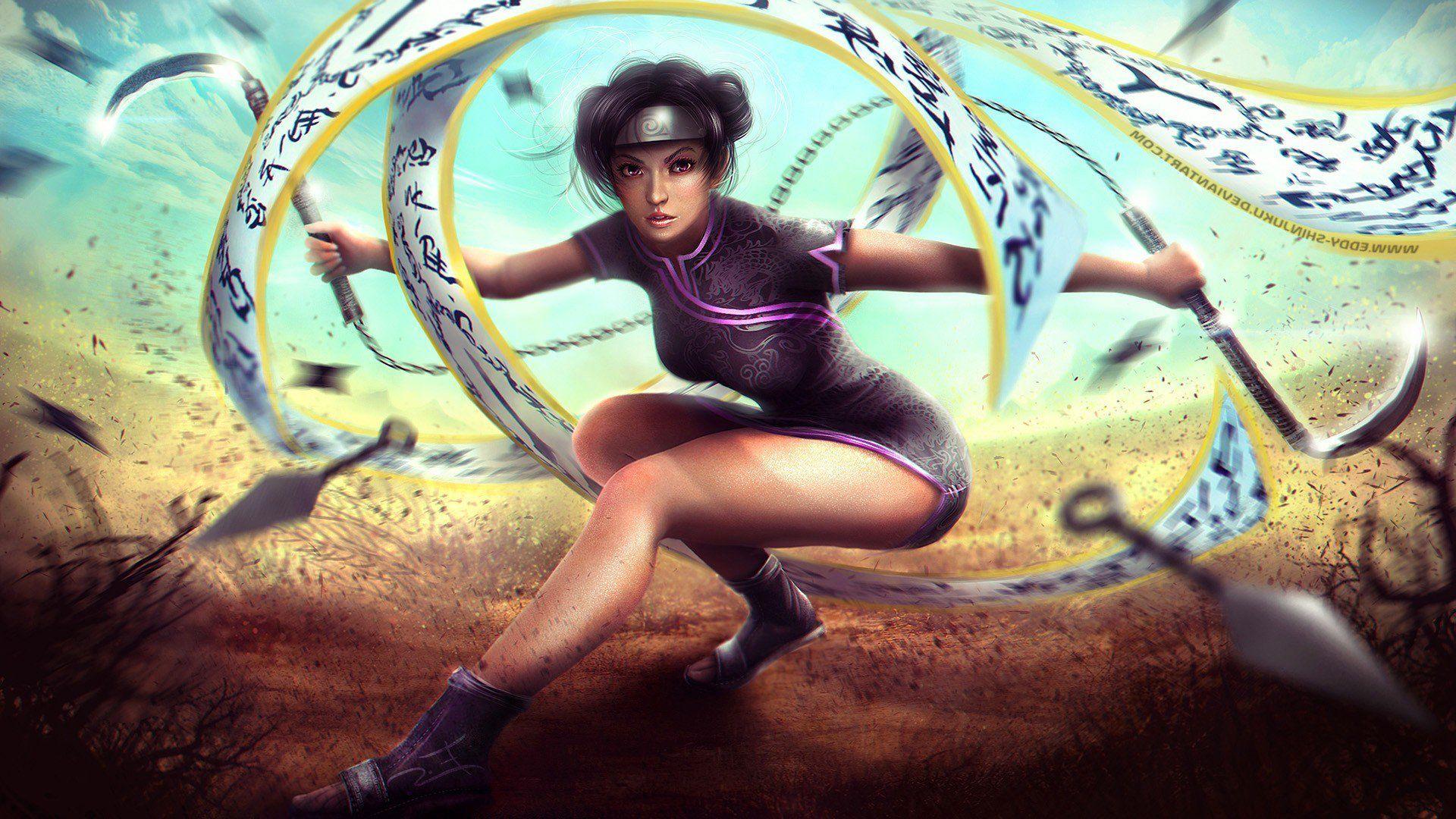 Tenten Naruto Shippuden, HD Fantasy Girls, 4k Wallpaper, Image