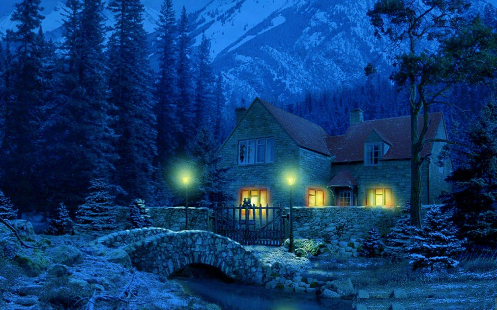Winter Evening HD Wallpaper