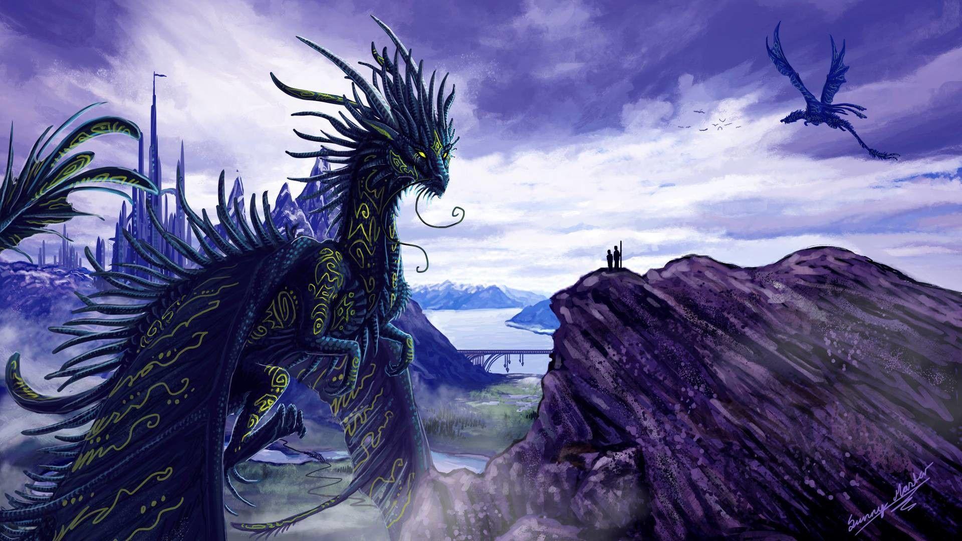 Blue Dragon Wallpaper HD