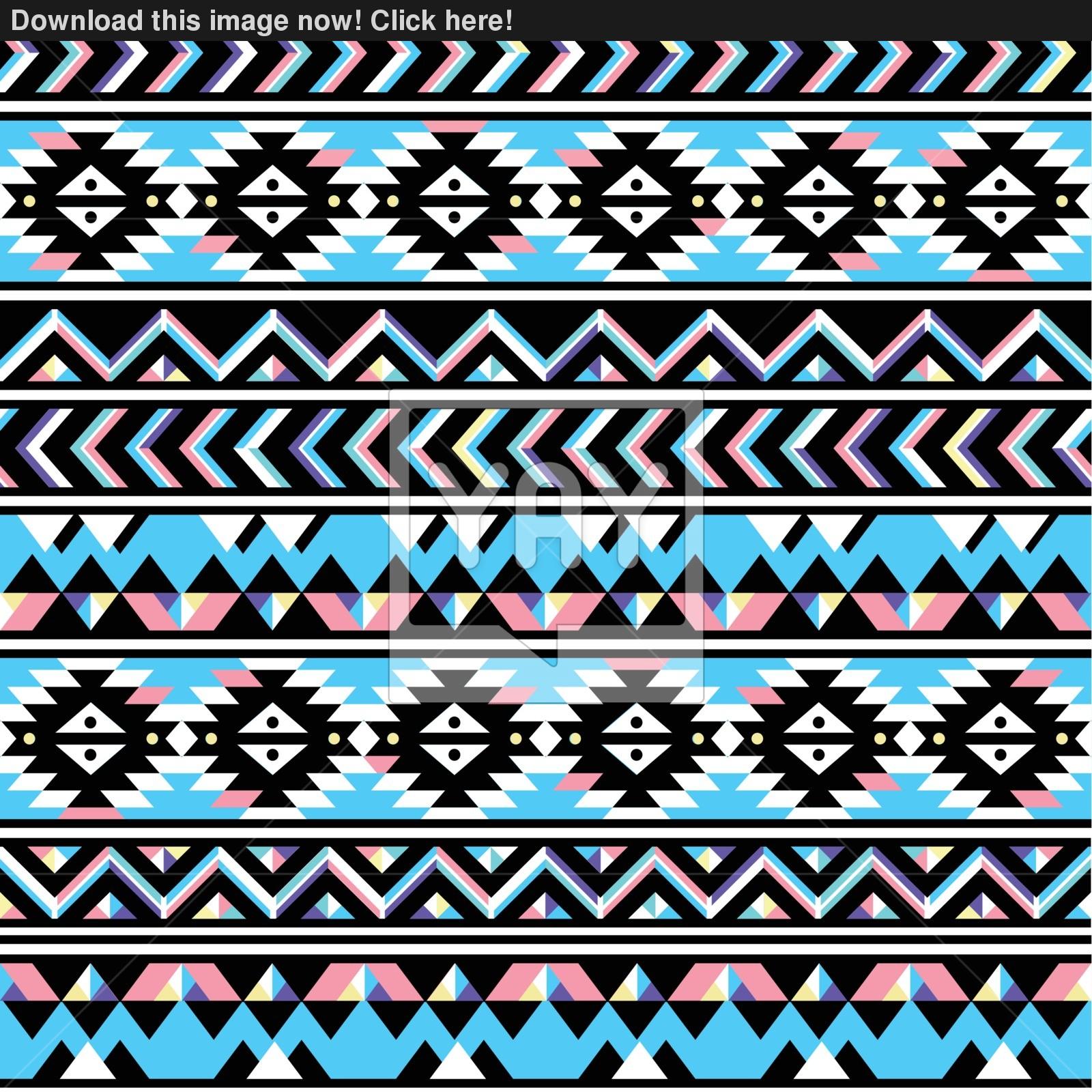 Tribal aztec seamless blue and pink pattern vector