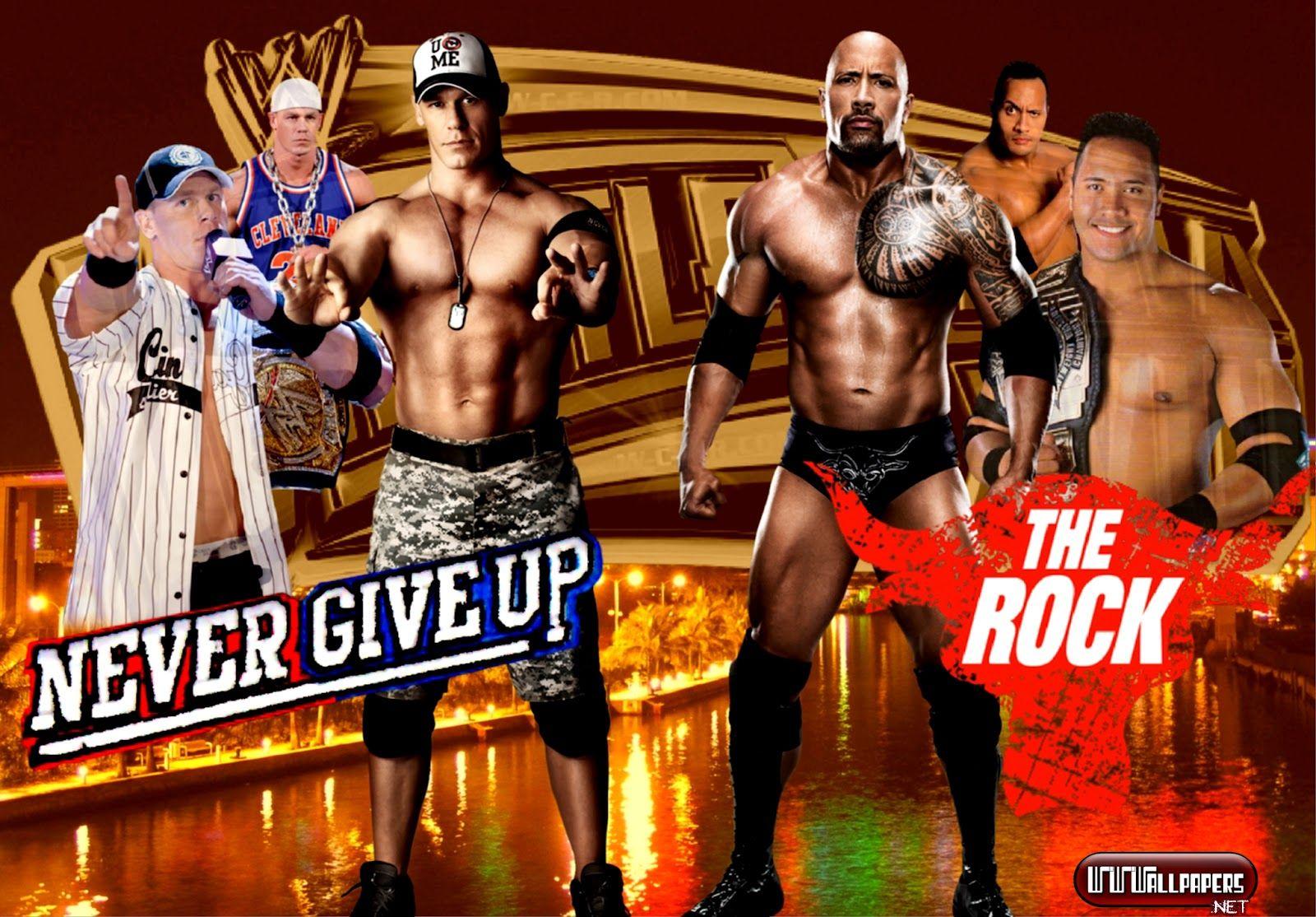 John Cena Vs The Rock Wrestlemania Wallpaper