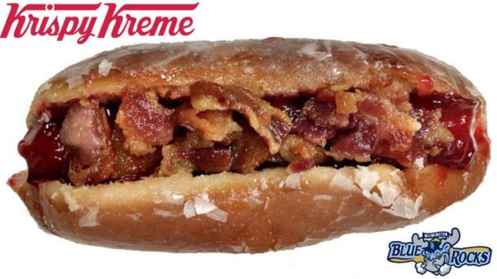 Minor league baseball team introduces 'The Krispy Kreme Donut Dog