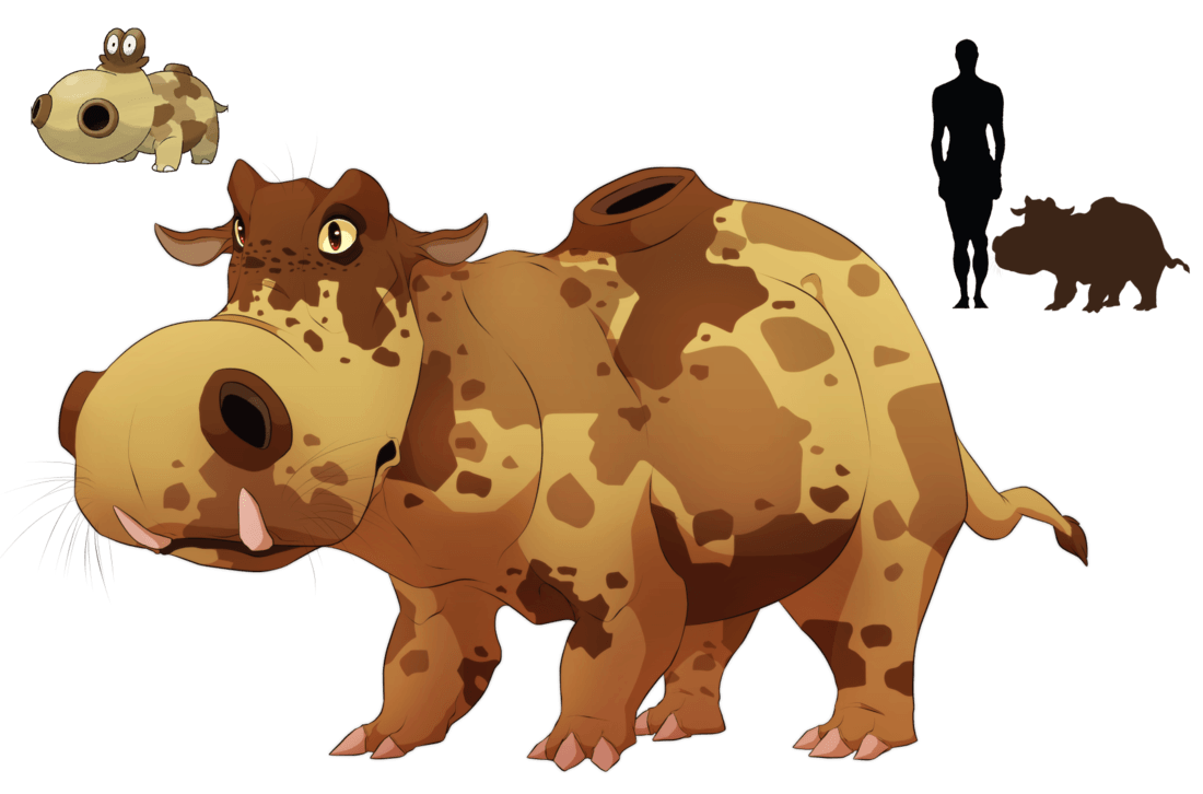 Hippopotas- Body full of sand