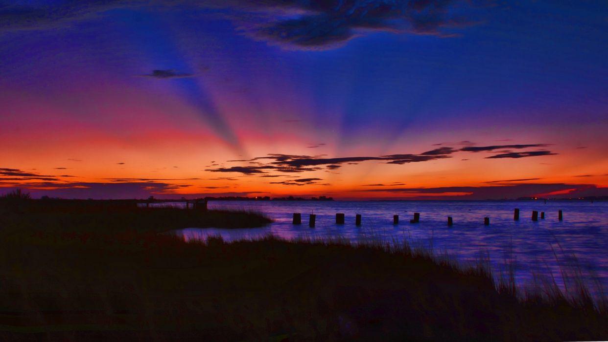 Sun sunset sunrise nature wallpaper landscapes wallpaperx1154