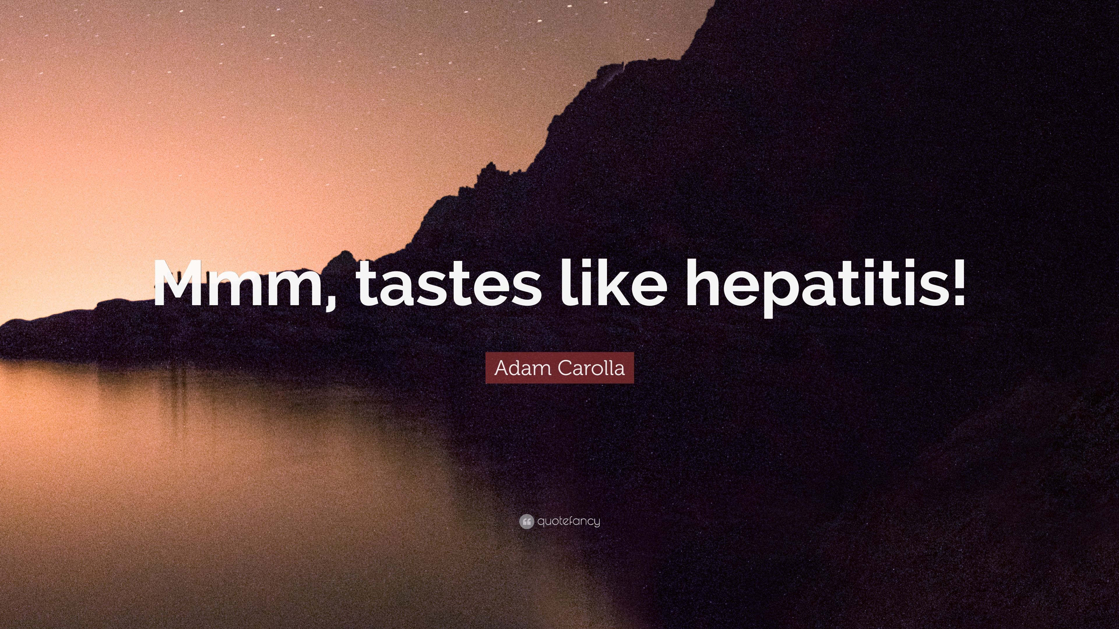Adam Carolla Quote: “Mmm, tastes like hepatitis!” 7 wallpaper