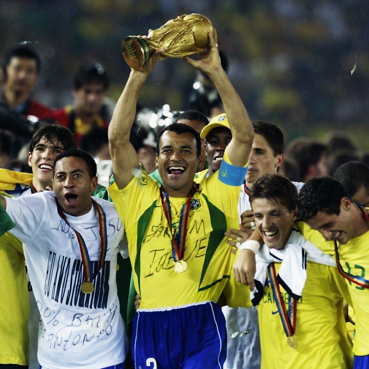 Hi Res 892461 Brazil Celebrate As Cafu Lfts The Trophy After The