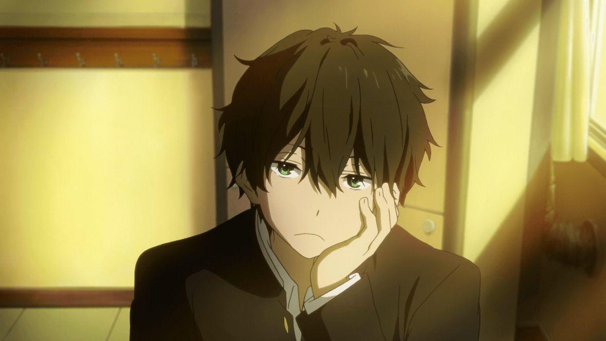 Download Cool Anime Boy PFP Hōtarō Oreki Wallpaper