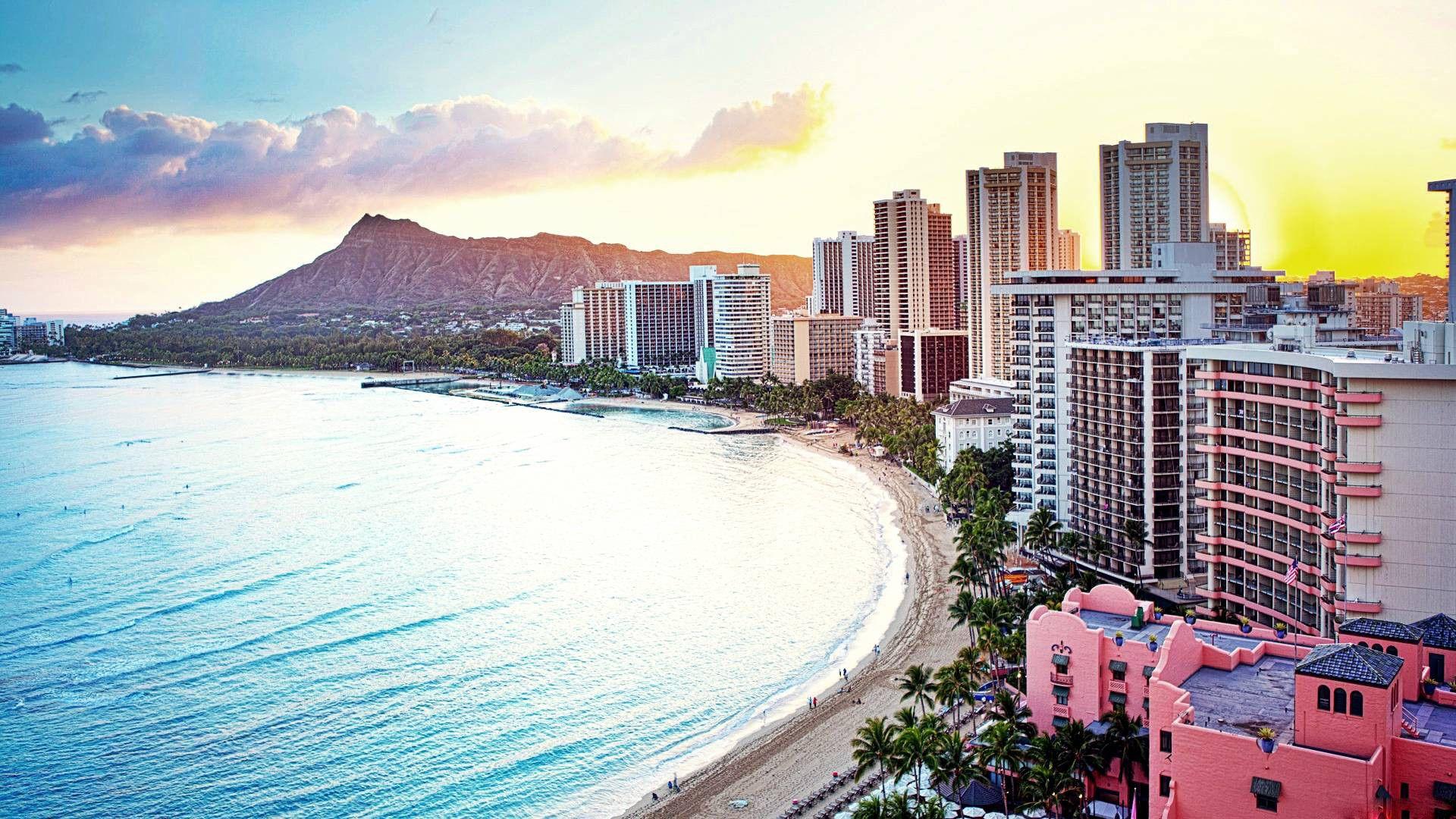Waikiki Beach HD Wallpaper. Beautiful image HD Picture & Desktop