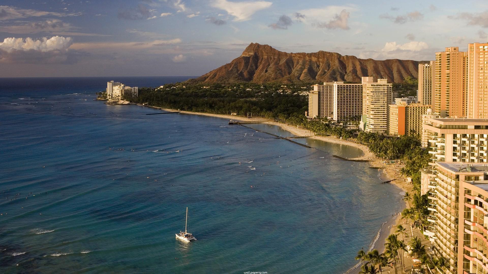 Download Waikiki beach honolulu oahu HD wallpaper for laptop