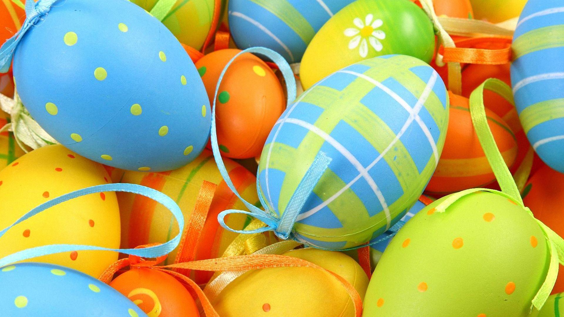 Free 1920x1080 Colorful Easter Eggs Wallpaper Full HD 1080p Background