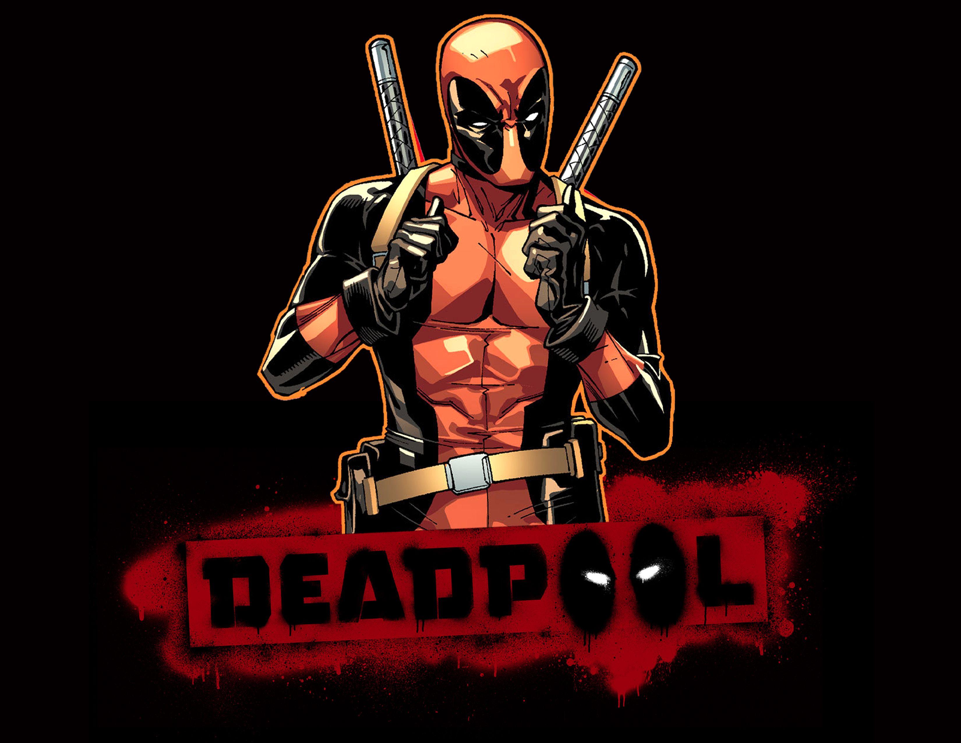 Deadpool Splatter Full HD Wallpaper and Background Imagex2550
