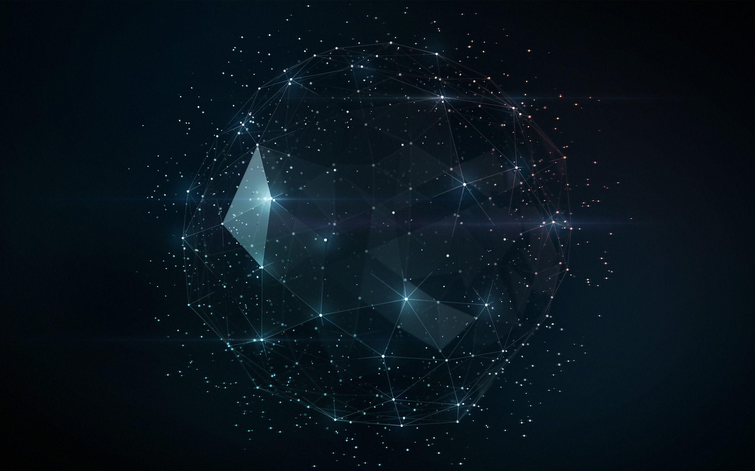 3D Polygonal Shape Lights Free Wallpaper HD