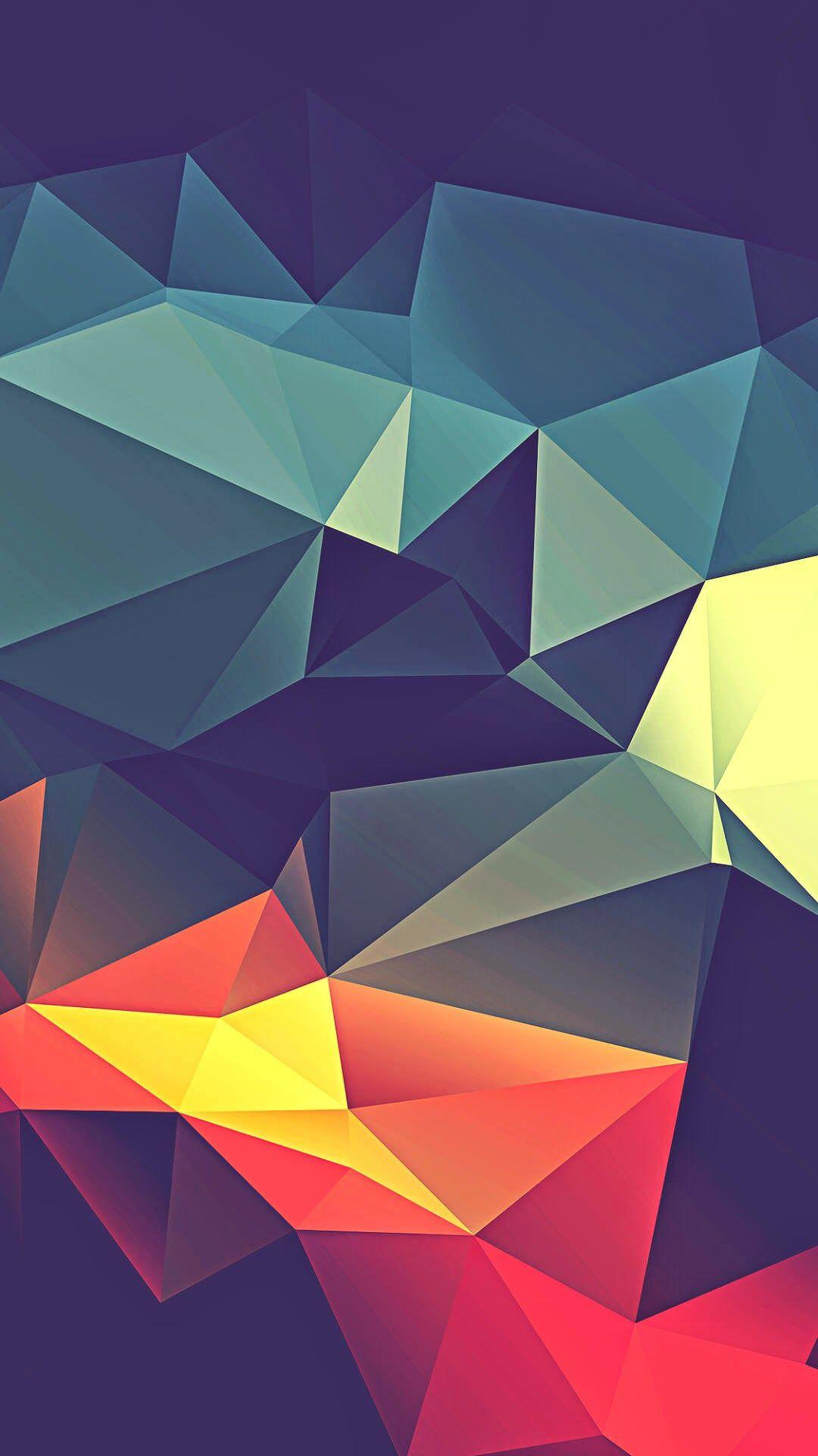Colorful Polygonal Render #iPhone #wallpaper. iPhone 8