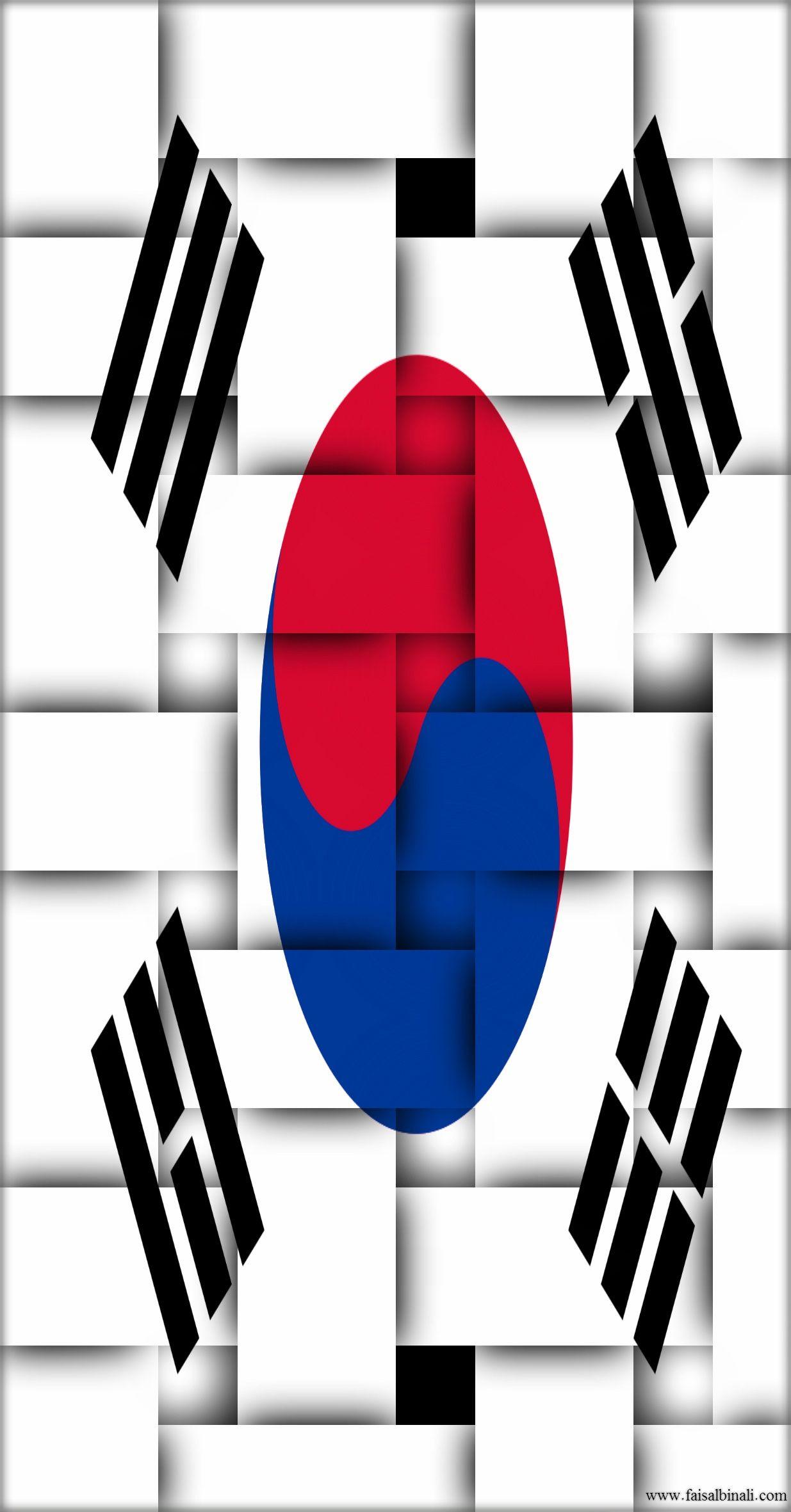 south_korea #flags #artwork #Wallpaper #for #smartphones, #tablets