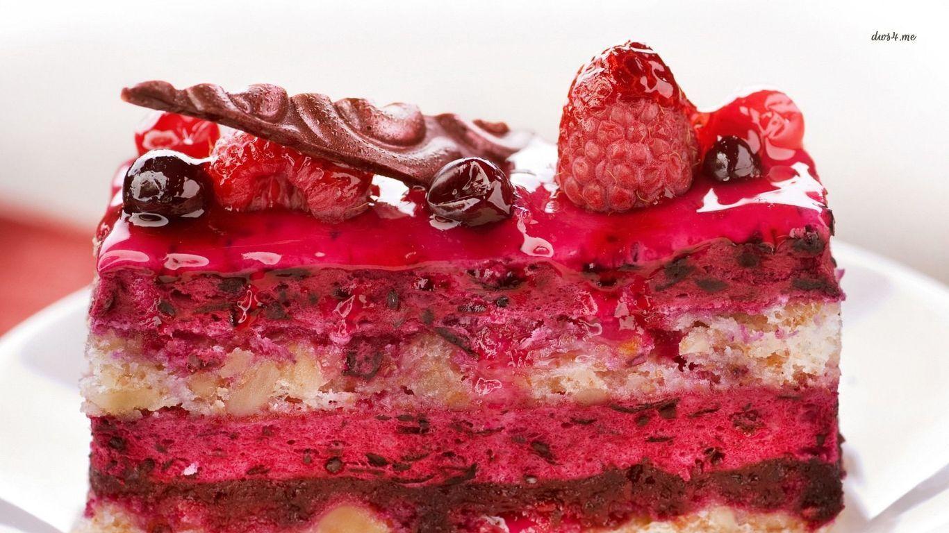 Raspberry cake wallpaper wallpaper