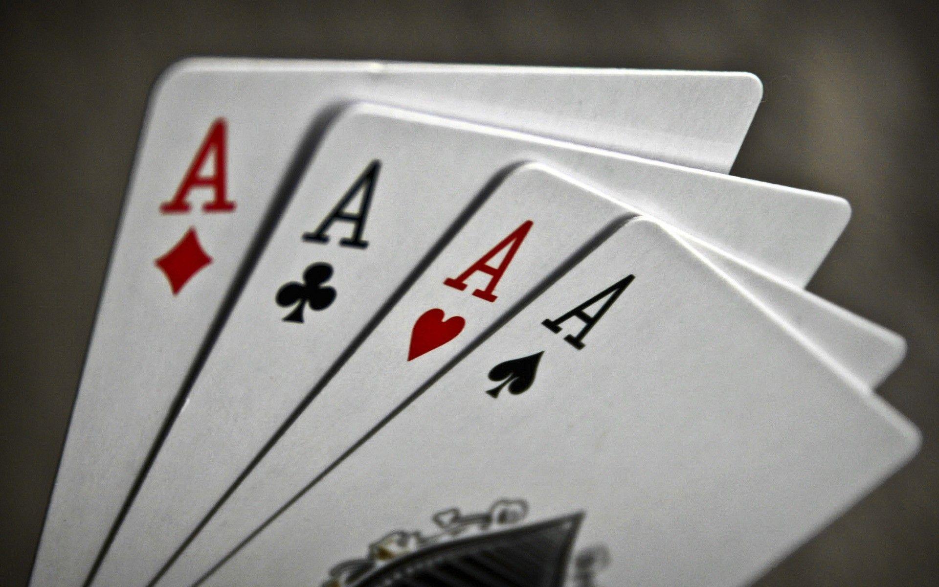 Ace cards macro playing wallpaper. PC