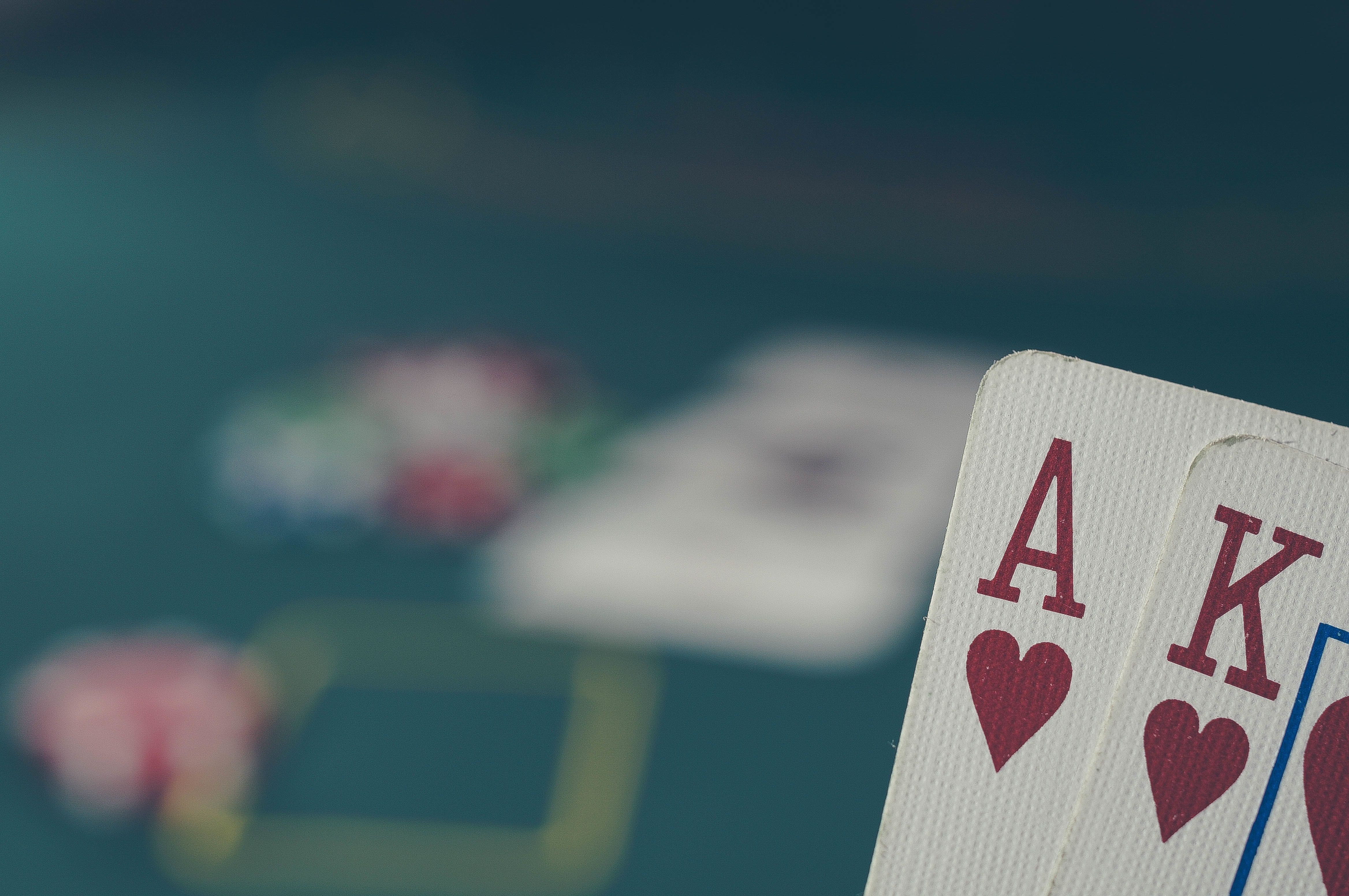 ace and king of hearts playing cards free image