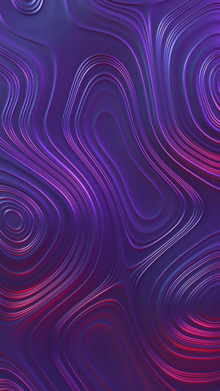 Waves, digital art, lines, abstract, 720x1280 wallpaper. Colorful