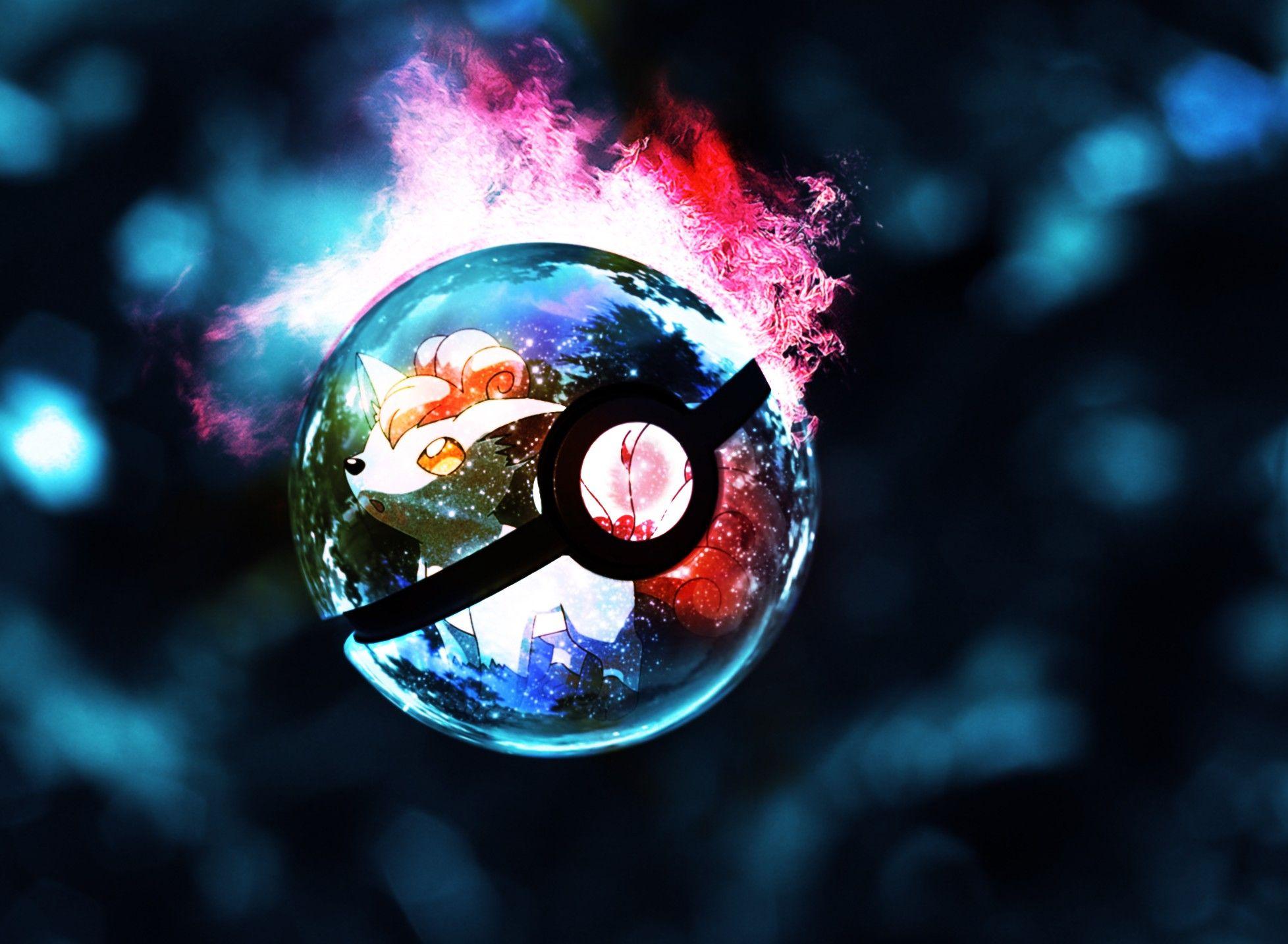 cartoons, pokemon, lights, glowing, Pokeball wallpaper