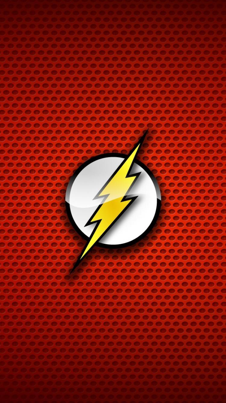 The flash comic hero red background symbols wallpaper