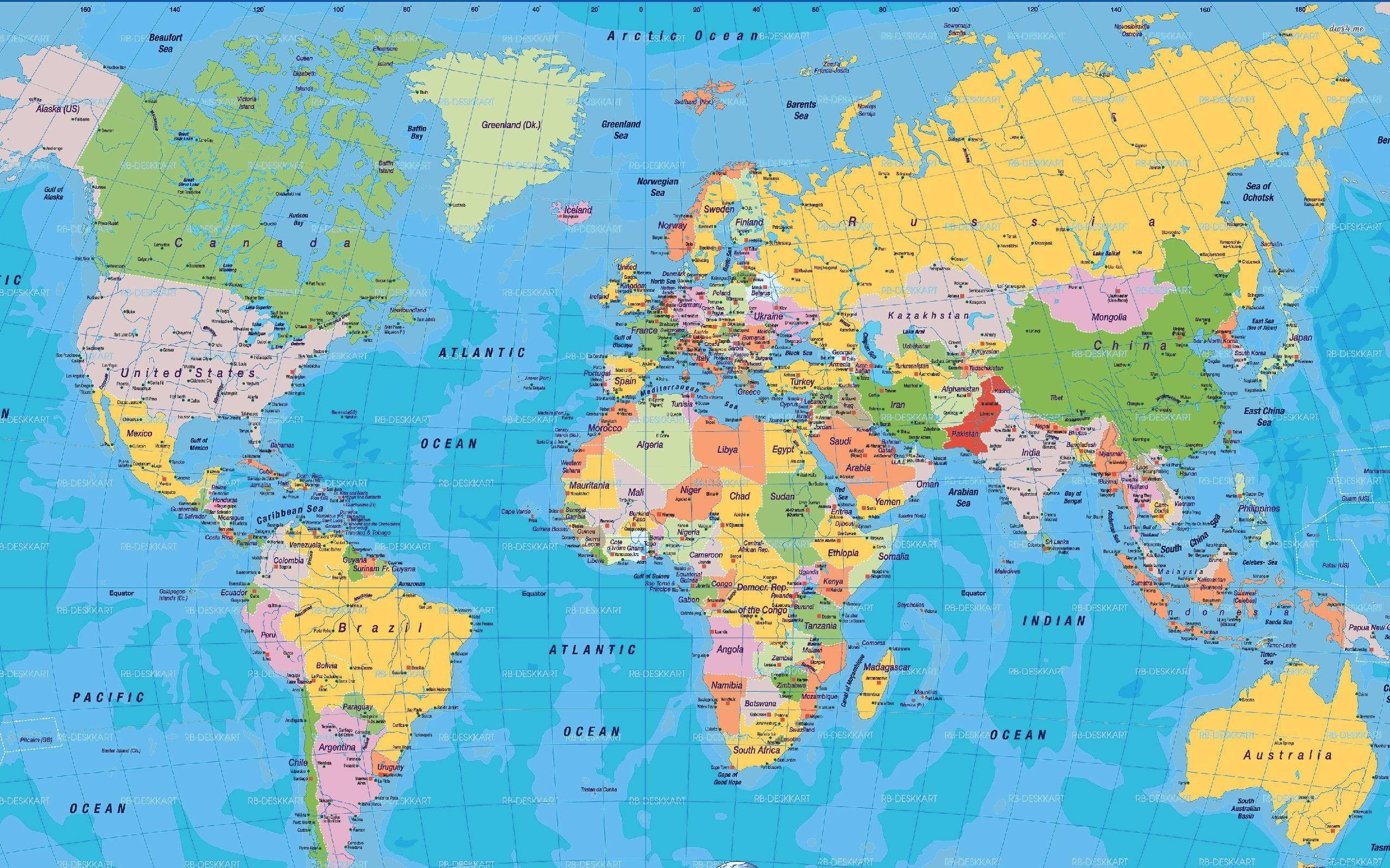 World Map High Resolution - Wayne Baisey