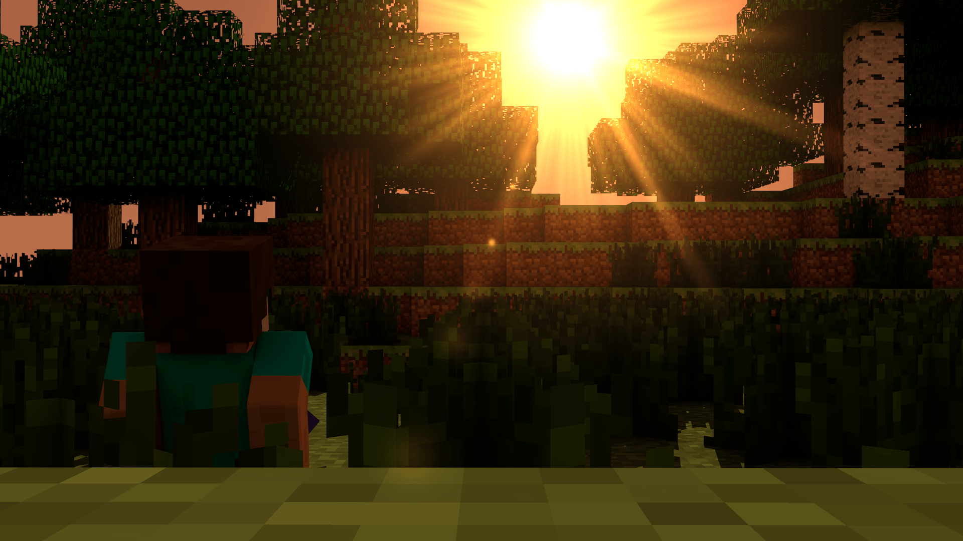 Long Day [Minecraft HD Wallpaper Background]
