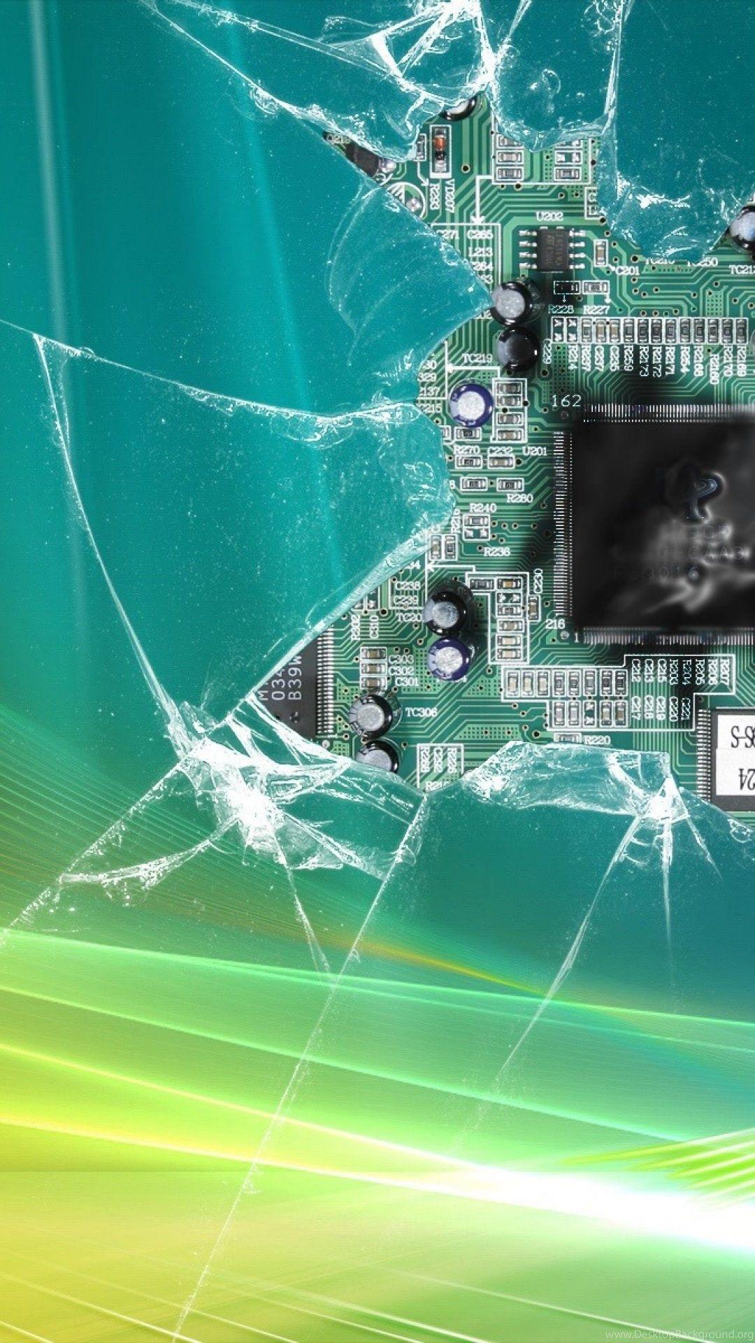 Broken Glass iPhone 5 Wallpaper Desktop Background
