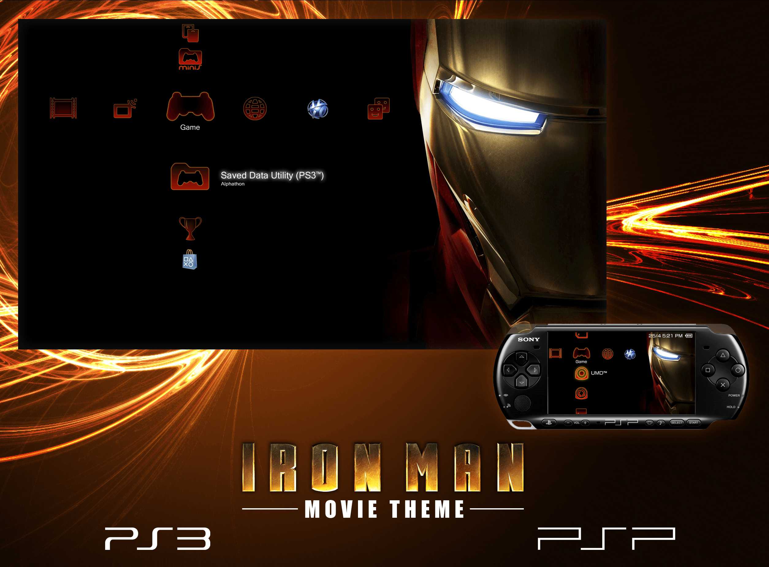 Iron Man Theme for PS3 and PSP