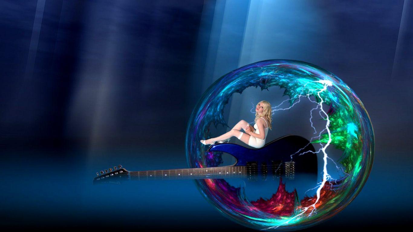 cute 3D music wallpaper HD for facebook profile picture. Full HD