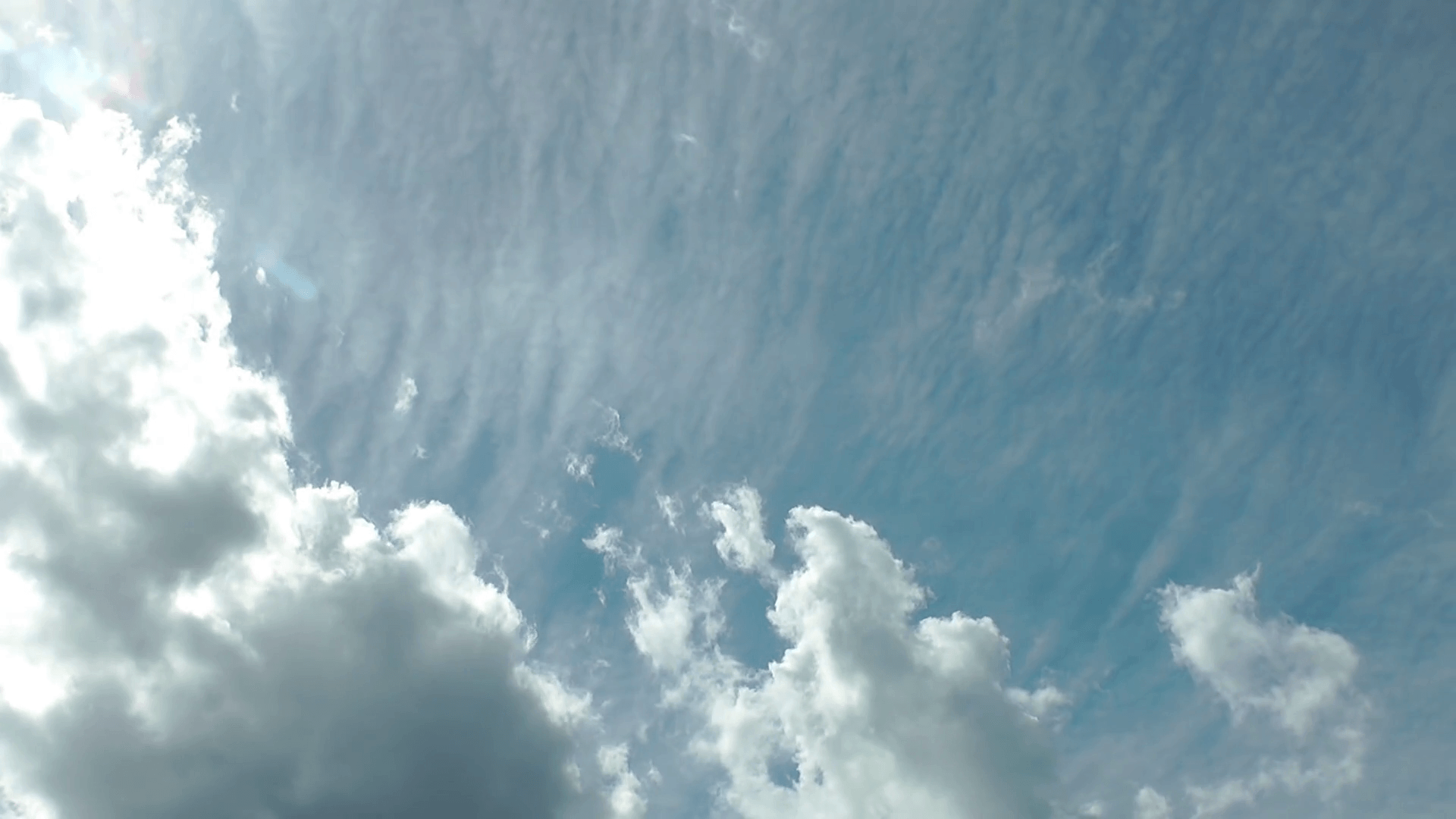 Blue Sky Background White Rain Clouds Moving Stock Video Footage
