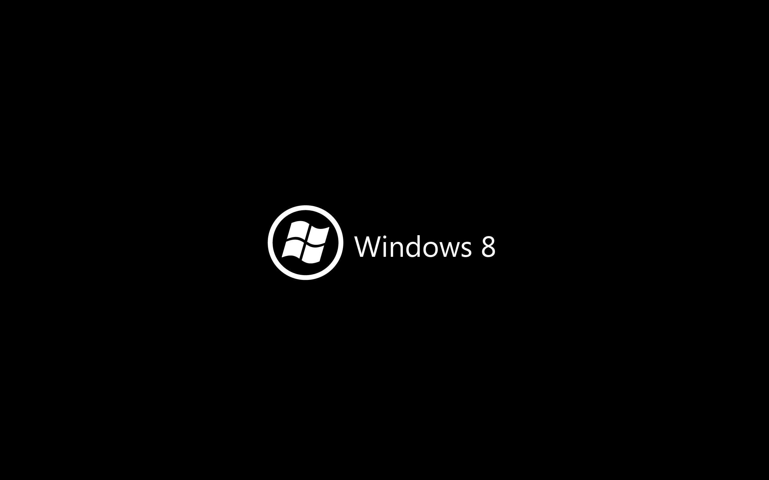 Black Windows 8 Desktop Background