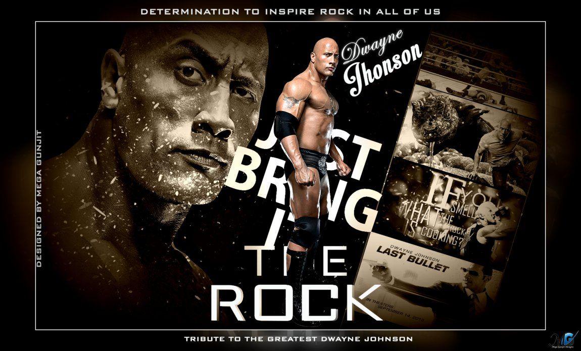 WWE HD Wallpaper ROCK Tribute NEW