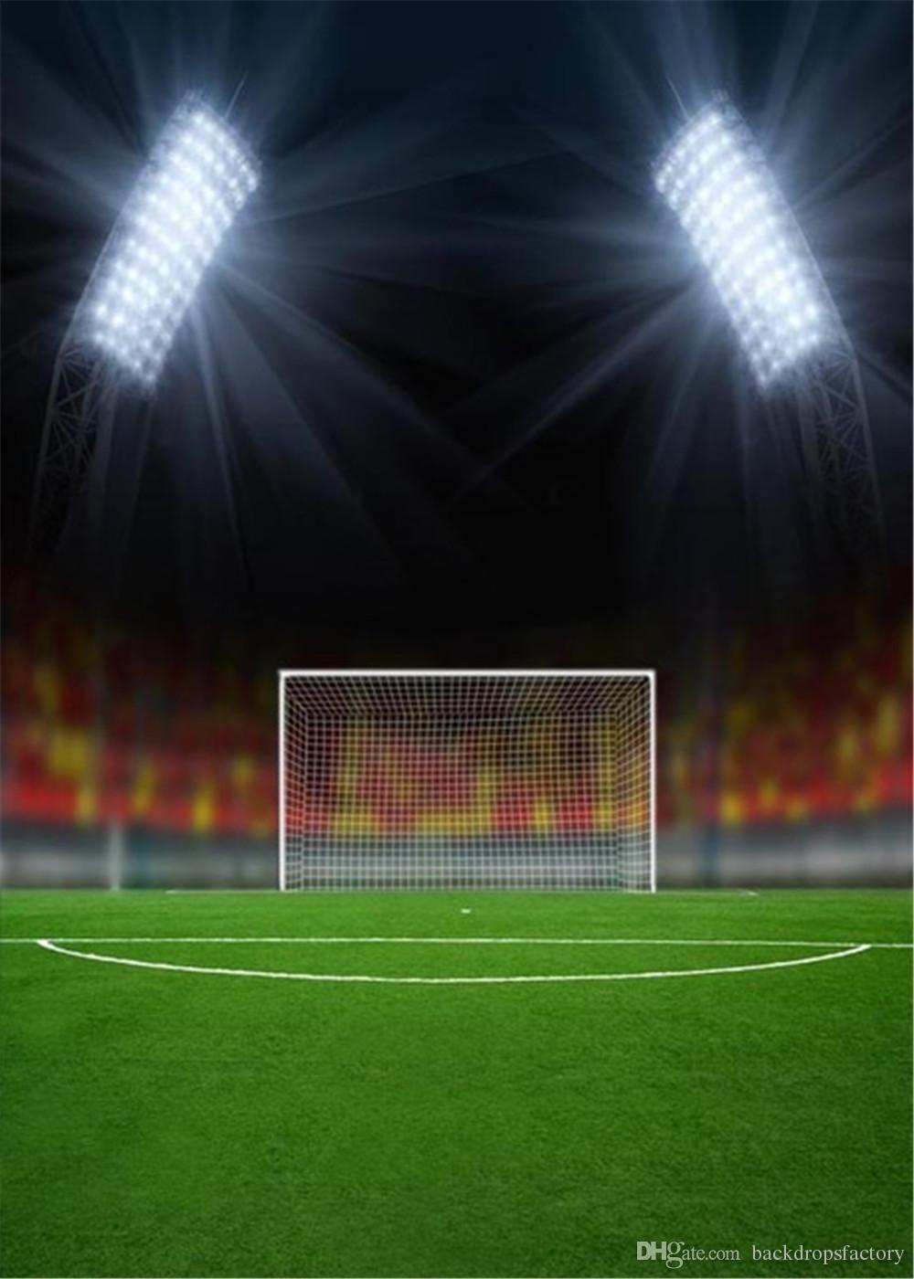 Sports Theme Football Field Background For Photo Studio Bright