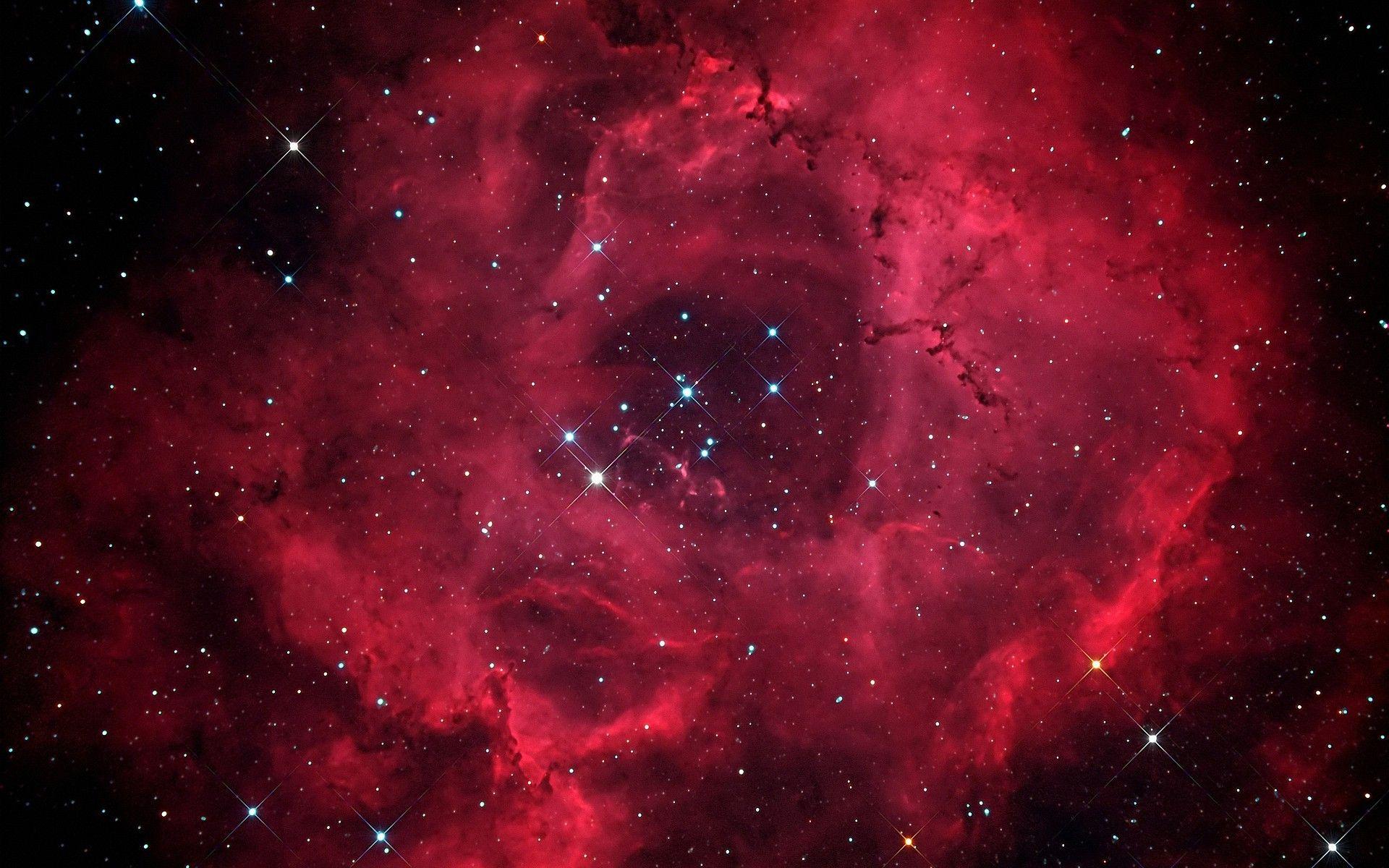 space, Stars, Nebula, Nebulosa Roseta Wallpaper HD / Desktop