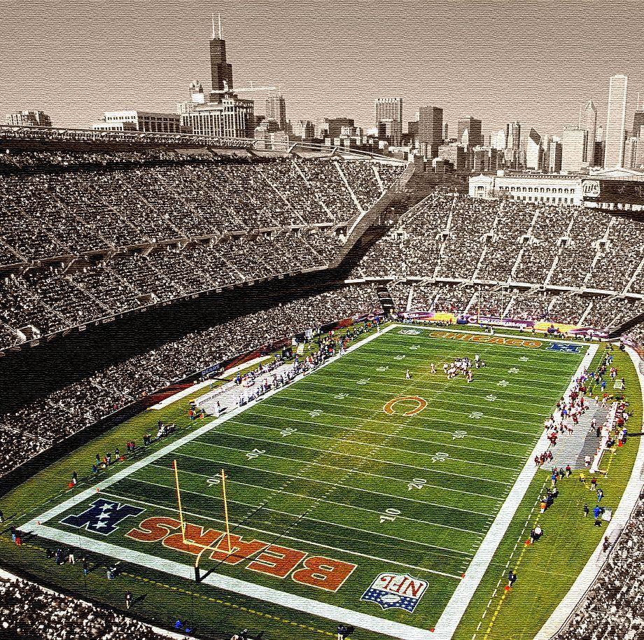 Soldier Field Chicago Bears Gallery Wrapped Canvas Print. $50.00