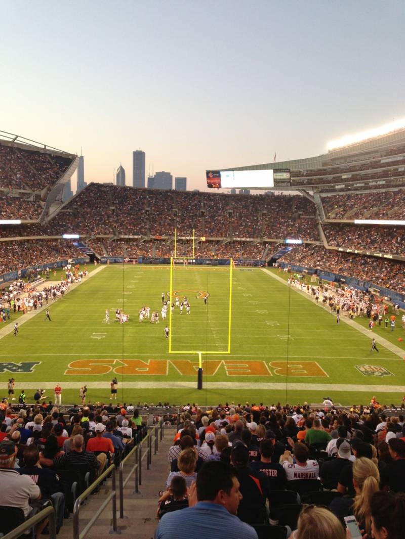 Soldier Field, section row seat 11 Bears vs
