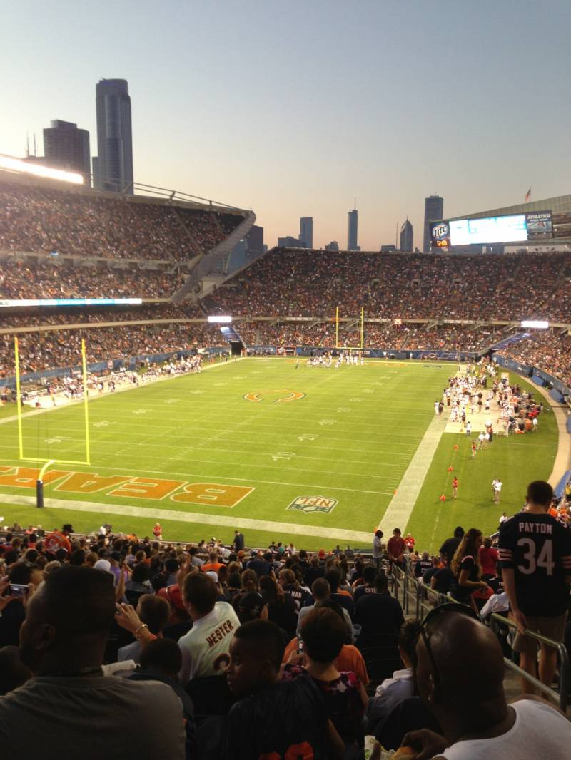 Soldier Field, section row seat 18 Bears vs