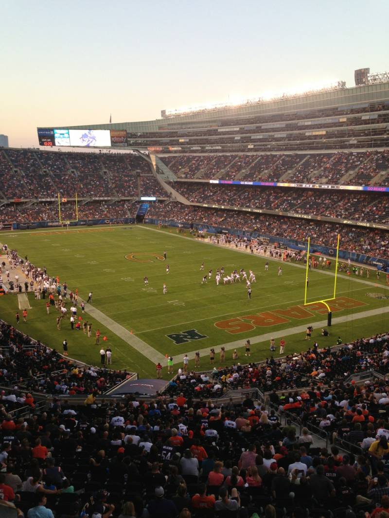 Soldier Field, section row seat 3 Bears vs