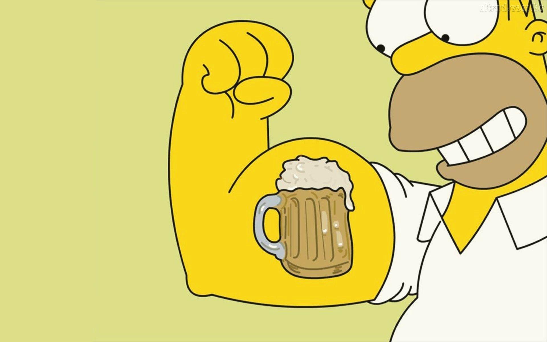 Гомер с бутылкой пива