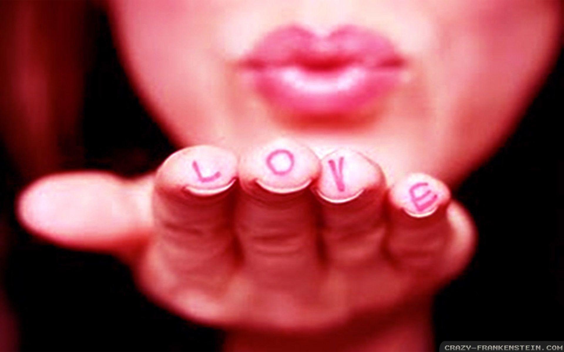 i love u kiss wallpaper, HD Love Wallpaper