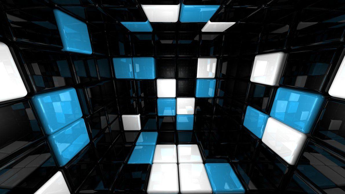 cube room 3D HD 1920 x 1080
