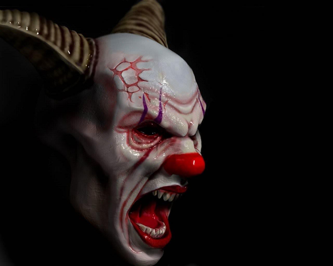 Scary clown wallpaper 1280x1024 desktop background
